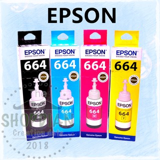 Epson Genuine Bottle Ink 70ml T664 4 Color