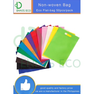 men bag✘№✲1 pcs Flat Eco Bag Plain reusable hand Non-woven Pouch hole Shopping flatbag e
