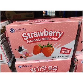 Yonsei Strawberry Flavored Milk Drink 190ml x 6 (1)