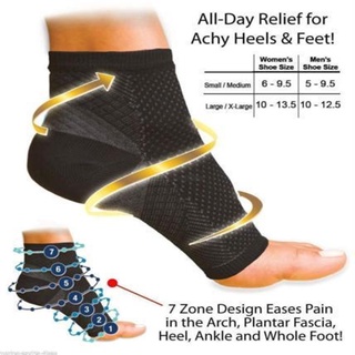 1 Pair Sports Ankle Sleeve Compression Ankle Support Brace Arch Heel Pain Relief Foot Socks Guard