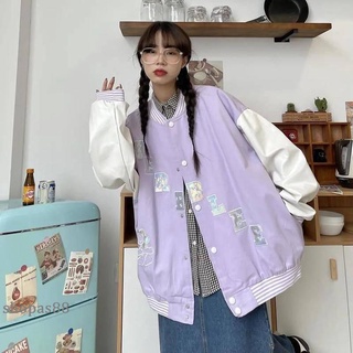 Large Size Baseball Jersey Jacket Female 2021 Autumn Student Clothes Letter Printing Korean Version Loose All @-