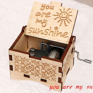 Wooden Engraved Queen Design Bohemian Rhapsody Music Box "You are my sunshine" Home Decoration Music Box (1)