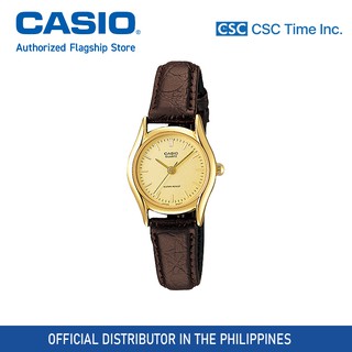 Casio (LTP-1094Q-9ARDF) Brown Leather Strap Quartz Watch for Women (1)