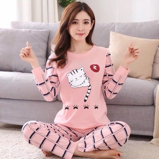 Terno Pajama Cotton Sleepwear Coordinates Set For Women Fit S-L，assorted
