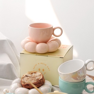 [ sol and luna.home ] Ceramic Sunflower Cup and Saucer Gift Box Set (5)