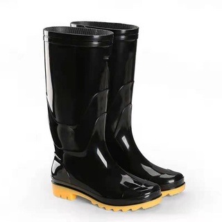 rain shoe✿mga bota Black high top water shoes 608