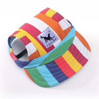 ◈Dog Hat With Ear Holes Summer Canvas Baseball Cap For Small Pet Dog Outdoor Accessories Hiking Pet (5)