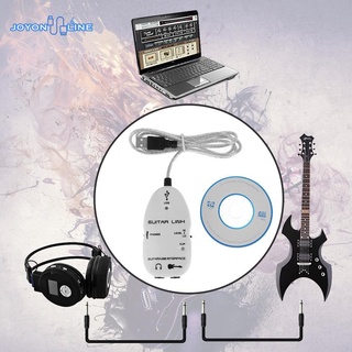 Ready Stock✿Audio Cable Guitar to USB Sound Player Sound Card Effector Interface Link Audio Cable