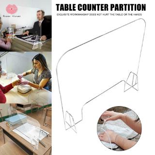❥Ultra Low Price ❥ Acrylic Table Counter Shield Work Space Protection Board Sneeze Guard 40*40cm Clear