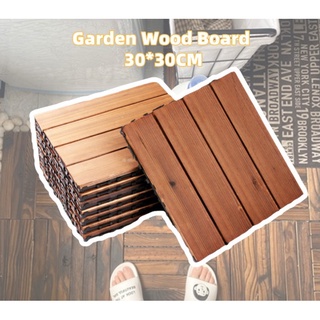 1pcs 30*30cm Wooden Deck tiles Anti-corrosion Wood-Plastic Composite WPC floor tiles Garden floor
