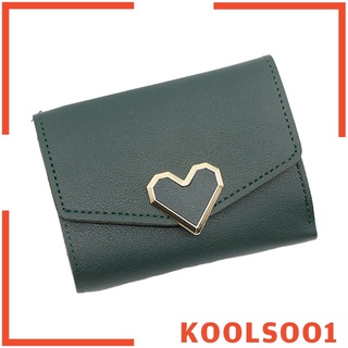 [KOOLSOO1] Women Small Wallet Mini Purse Bifold Leather Short Card Holder Handbag