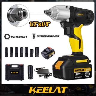 KEELAT 288VF Electric Impact Wrench Cordless Brushless Wrench Screwdriver Driver Ratche Wrench Drill