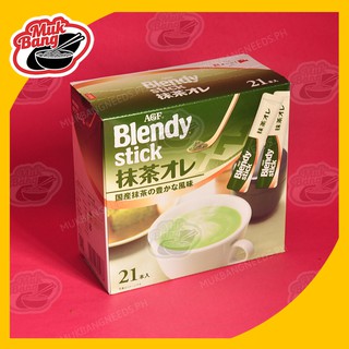 AGF Blendy Stick Matcha Instant Green Tea Latte 21 Sticks