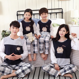 Mother and Daughter Clothes Papa Mama Bear Baby Bear Panda Pyjamas Long Sleeve Family Couple