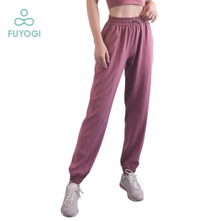 FUYOGI Yoga Pants Leggings Breathable High waist Training Running Trouser Buttocks Thin Light Running Fitness Pants