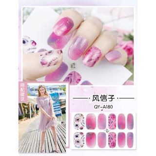 QY1 Finger Nail Sticker Glitter Nail Art Back Glue Self-adhesive Fake Nail Sticker DIY Manicure (5)