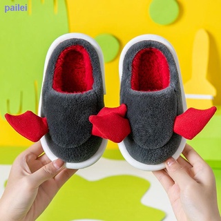 Children s cotton slippers autumn and winter boys and girls cartoon indoor non-slip thick-bottomed baby cute parent-child children cotton slippers in winter
