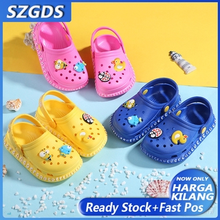 【COD & Ready Stock】Summer Baby Rubber Toddler Shoes Kids Soft Sole Breathable Sandals