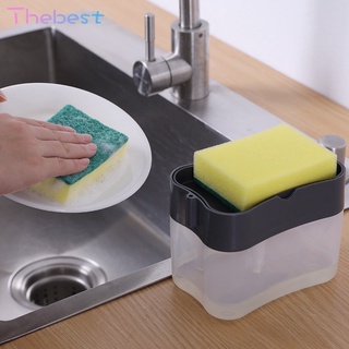 Dishwash Dispenser Soap Dispenser Sponge Box Holder Kitchen Tools Soap Pump Liquid Sponge Holder