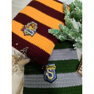Harry Potter Handmade Crochet Book Sleeve Gryffindor Slytherin House Knit Crocheted Pouch