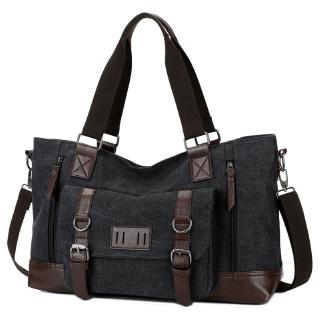 Men's casual canvas shoulder bag Messenger bag fashion portable big bag large capacity travel bag