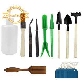 10pcs Miniature Gardening Hand Tools Set,with 20 Plant Labels as Gift