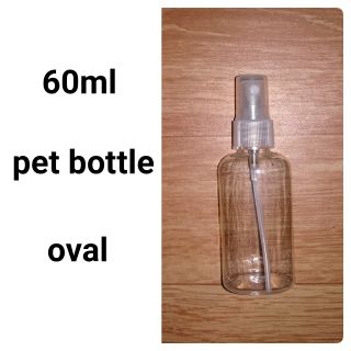 60ml pet bottle oval pack of 10pcs