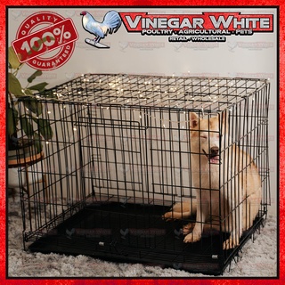 Heavy Duty Pet Cage Collapsible Folding Free Poop Tray for Dog Cat Rabbit Puppy Coated Galvanized (1)