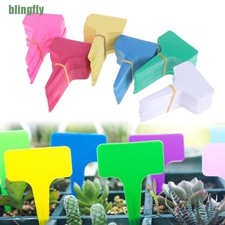Bling 100Pcs Plant Tags T-type Garden Nursery Label Plastic Plant Tags Markers Tool