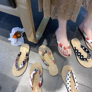 2021 Summer strawberry non-slip flat with flip flops female sandals and slippers