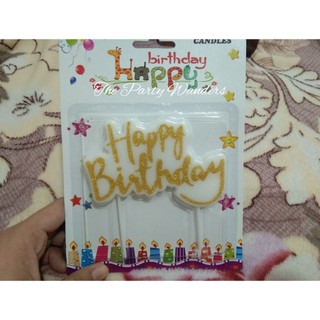 Happy birthday candle for party decorations, party needs/toppers/cake toppers/birthday candles