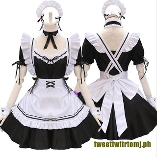 【TwitrTO】Cute Lolita French Maid Dress Girls Woman Anime Cosplay Party Costume