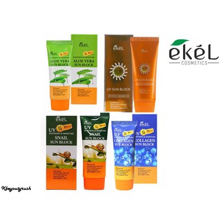 Ekel] Soothing & Moisture Sun Block SPF 50 PA +++ 70ml/Snail,Collagen,Aloe Vera,UV