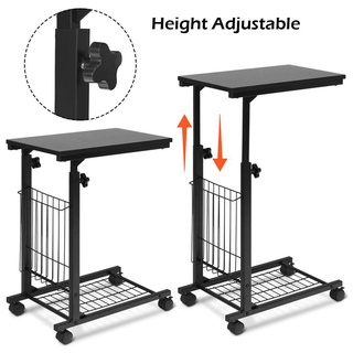 Portable Laptop Desk Computer Table Removable Bedside Table Sofa Side Table Can be Lifted Adjustable