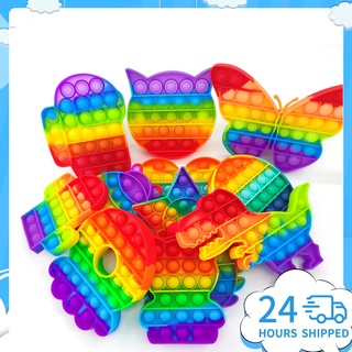 Big Size Push Pop it Bubble Sensory Rainbow Big Size Fidget Spaceman Toy Release Stress Reliever Toy