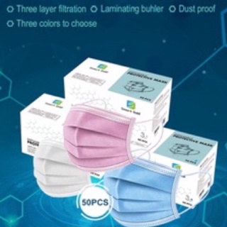 smart gold /ahw/3ply Disposable Surgical Face Mask Excellent Quality 50Pcs Blue.pink .black. white