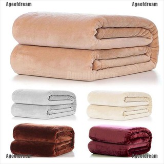 Ageofdream Super Soft Warm Solid Warm Micro Plush Fleece Blanket Throw Rug Sofa Bedding Hot
