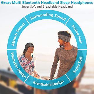 Wireless bluetooth Earphones Sleeping Eye Mask Built-in Music Sports Headband Travel Headset With Mic (8)