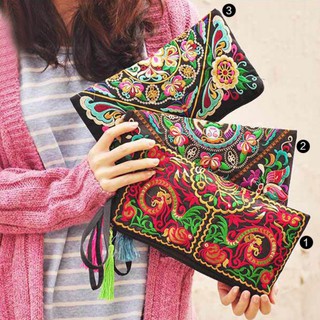 Fashion National wind satin embroidery hand bag (1)