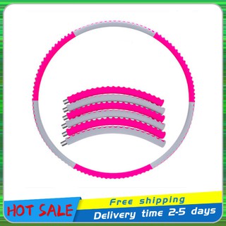 [Free Gifts] Contoured Abdominal Fitness Hula Hoola Hoop With Weights（Stainless Steel）