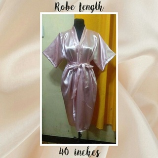 Terno▫[ Cashe's ] Above/Below the Knee Length Satin Silk Robe for Bride/Bridesmaid
