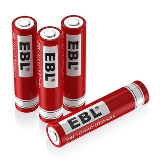 EBL 10440 Rechargeable Batteries 350mAh 3.7V Li-ion Batter y for LED Flashlight Torch (4 pcs/pack)