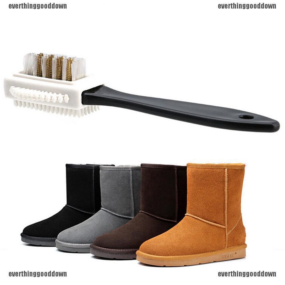 Chic 3-Sides Cleaning Brush For Suede Nubuck Shoes Boot Cleaner