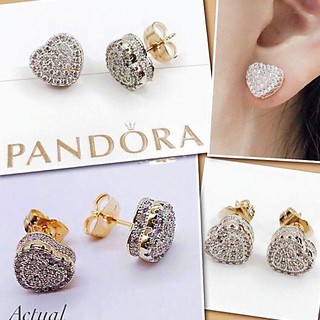 XUPING Jewelry crystal Bangkok Pandora 2tone Stone heart earring
