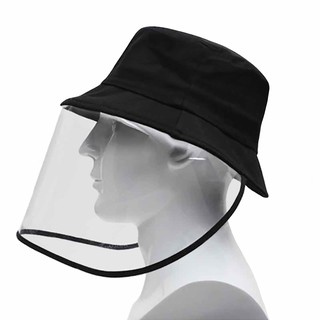 Unisex Fisherman's hat Adult hat with Face shield clear transparent type hat anti-splash (2)