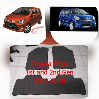 Toyota Wigo 2012-21 nomad car mat with piping Wigo nomad custom carmat Wigo carmat noodle rubber mat