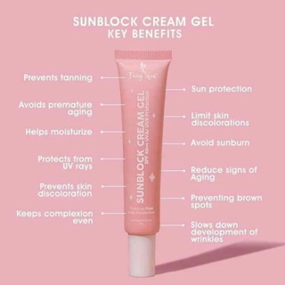 New & Improved Fairyskin Sunblock Cream Gel 20g Spf45+++