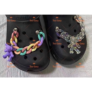 crocs New cute Bear chain Jibbitz Crocs Pins for shoes bags High quality #cod