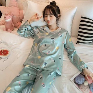 Korean Terno Fashion Silk Pajama Sleepwear