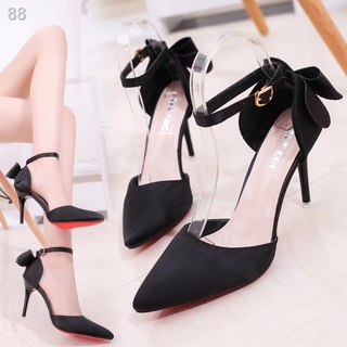 ✉Bowknot Back High-heeled Shoes with Pointed Toe Wedding Shoes for Women